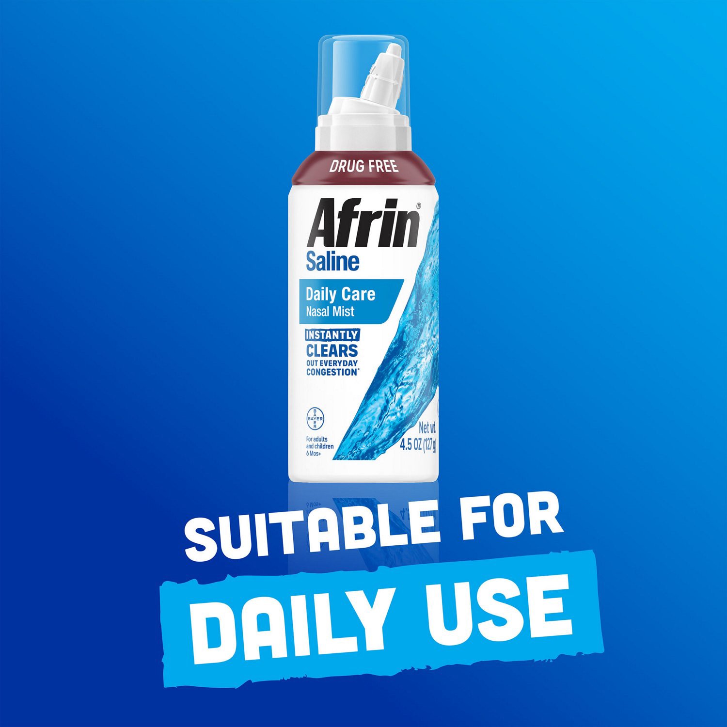 slide 5 of 6, AFRIN SALINE Daily Care Nasal Spray 4.5oz., 4.5 oz