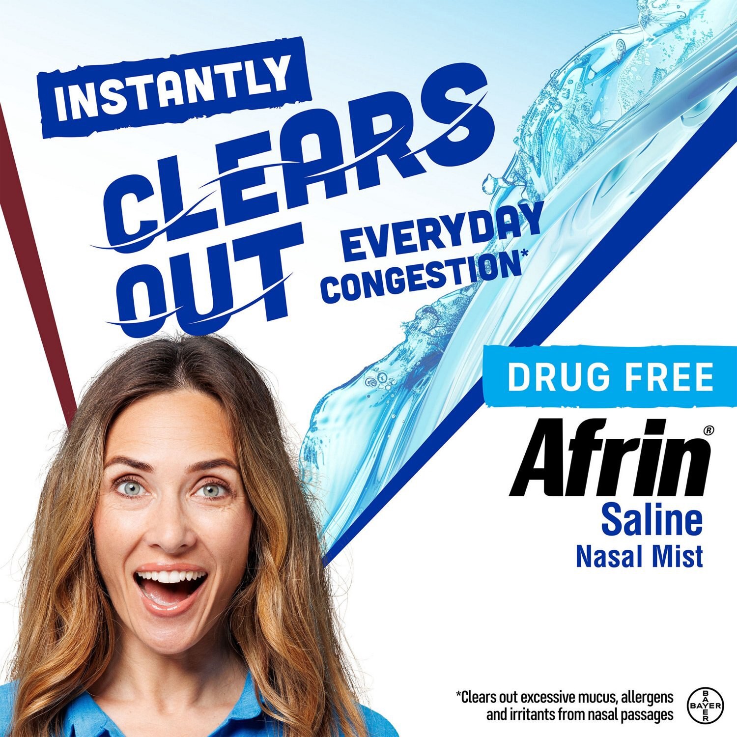 slide 2 of 6, AFRIN SALINE Daily Care Nasal Spray 4.5oz., 4.5 oz