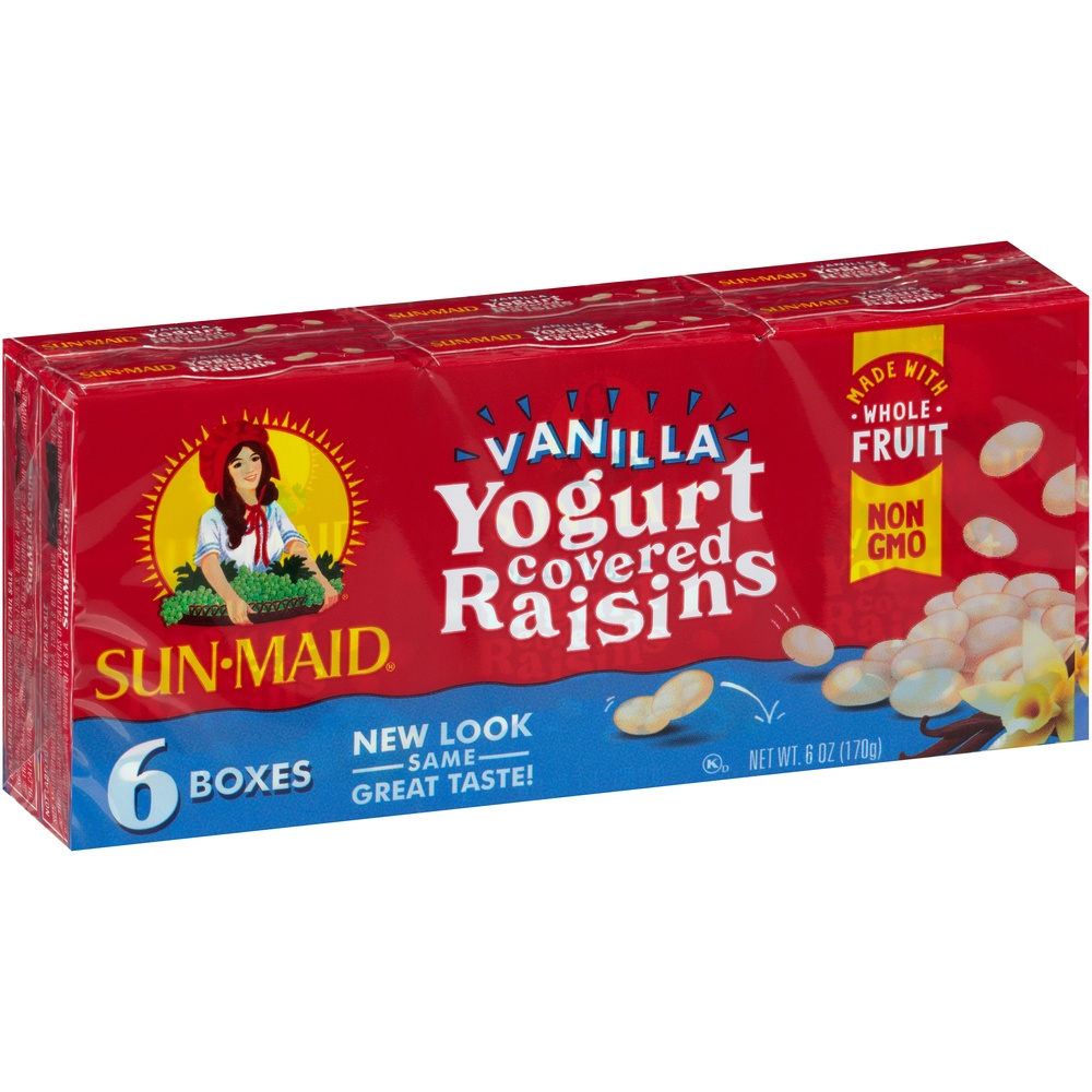 slide 4 of 8, Sun-Maid Vanilla Yogurt Raisins - 6ct, 6 ct