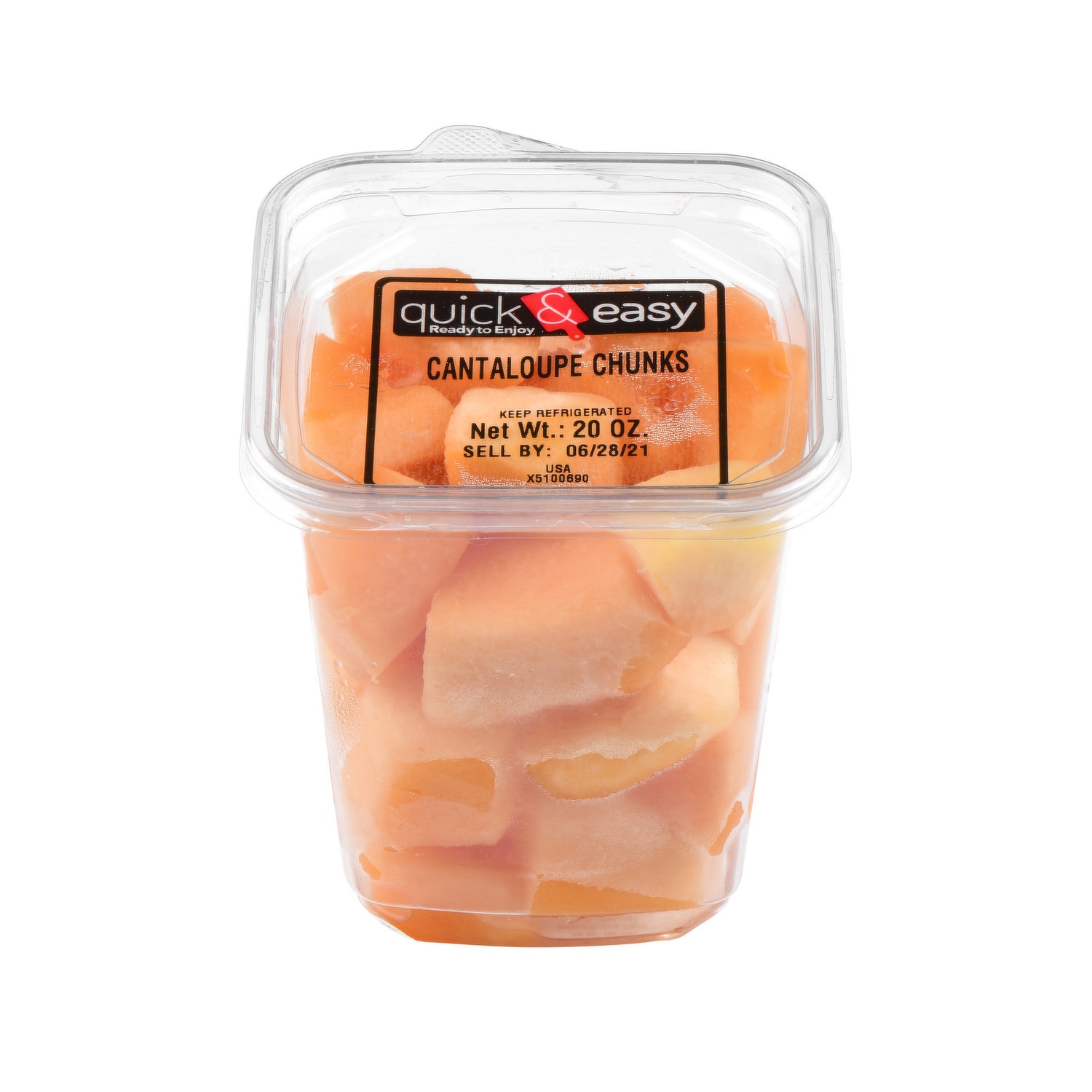 slide 1 of 1, Quick and Easy Cantaloupe Chunks, 20 Ounce, 20 oz