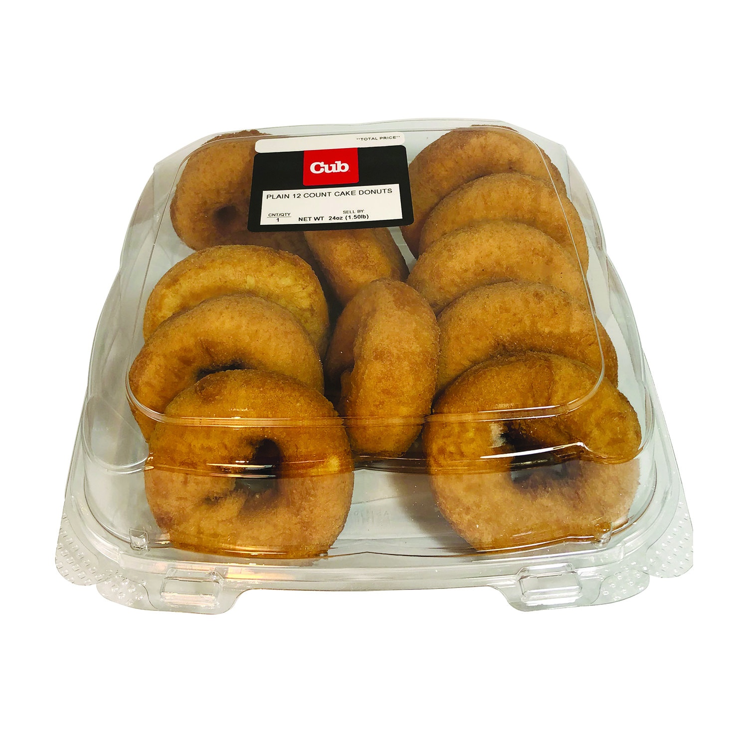 slide 1 of 1, Cub Bakery Plain Cake Donut, 12 Each, 12 ct