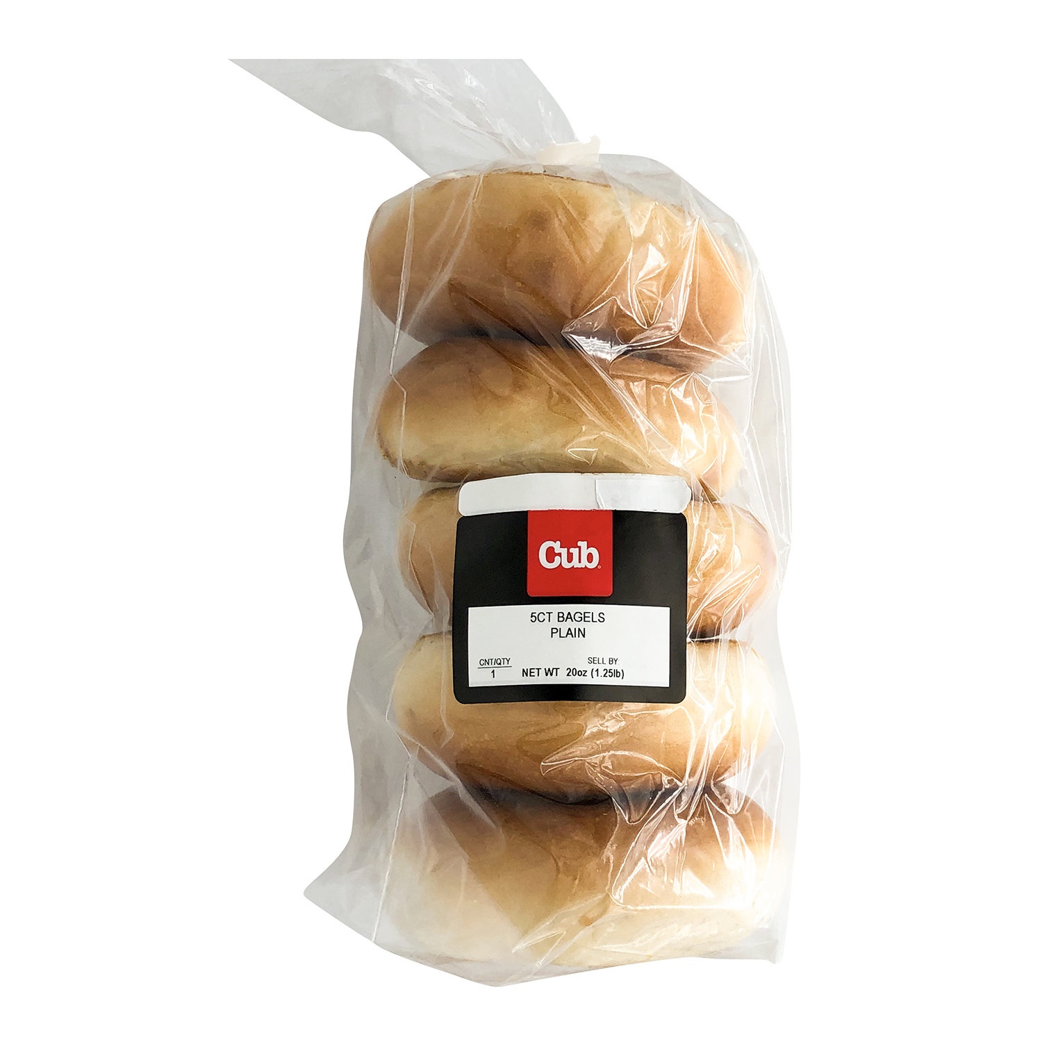 slide 1 of 1, Cub Plain Bagel, 1 Each, 1 ct