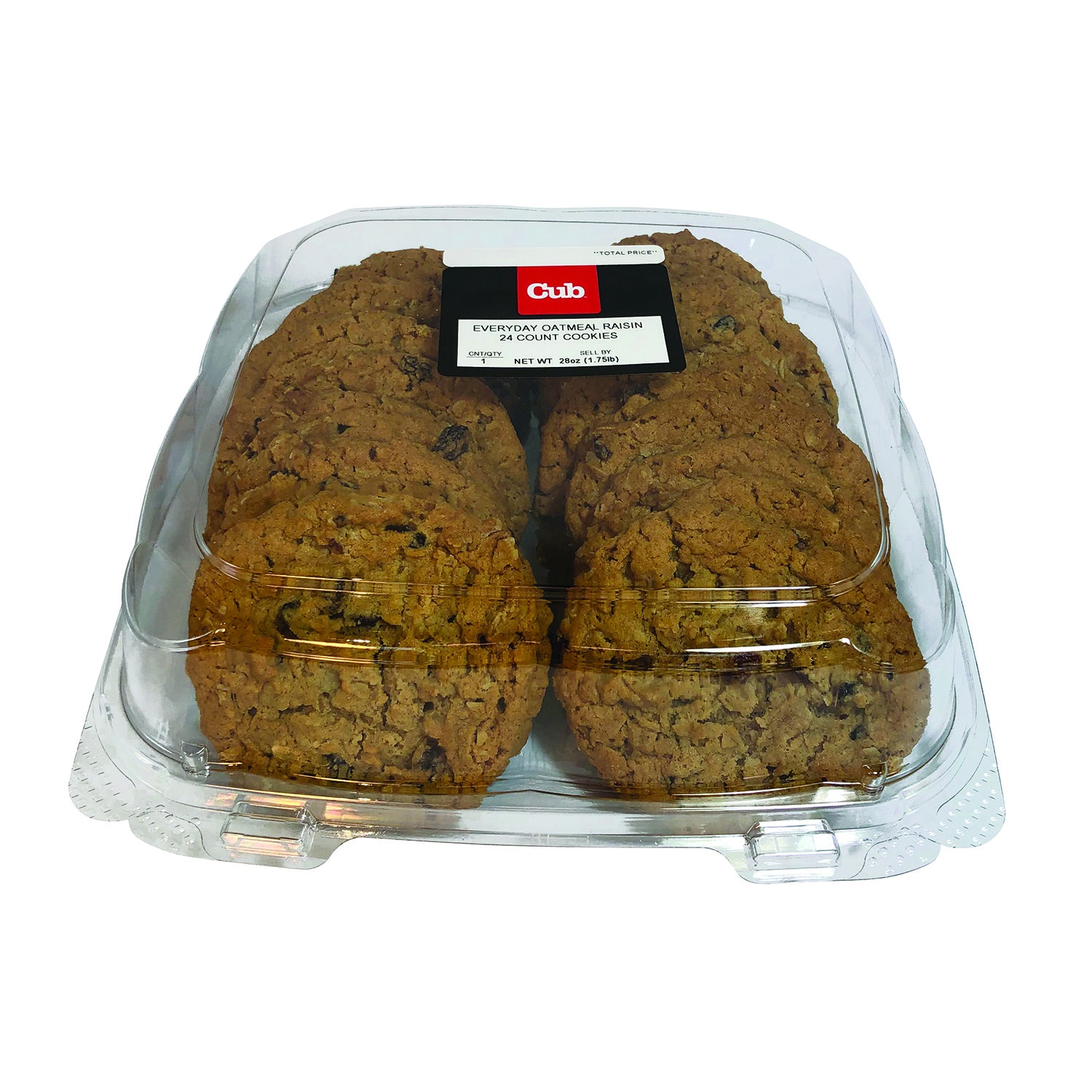 slide 1 of 1, Cub Bakery Walnut Oatmeal Raisin Cookies, 24 Count, 1 Each, 24 ct