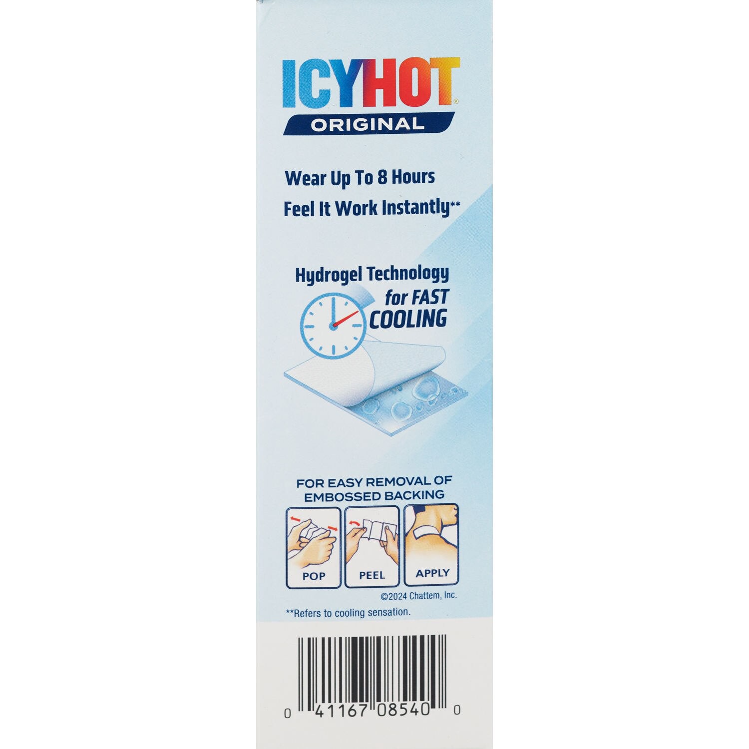 slide 3 of 5, Icy Hot Original Pain Relief Patch Variety Pack with 5% Cooling Menthol for Fast-Acting Muscle and Joint Pain Relief, 5 Medium and 5 Large Comfortable Fabric Patches, 10 Ct., 10 ct