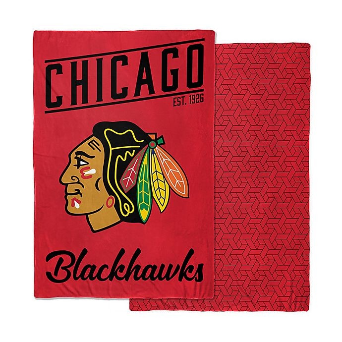 slide 1 of 1, NHL Chicago Blackhawks Reversible Quilted Weighted Blanket, 6 lb