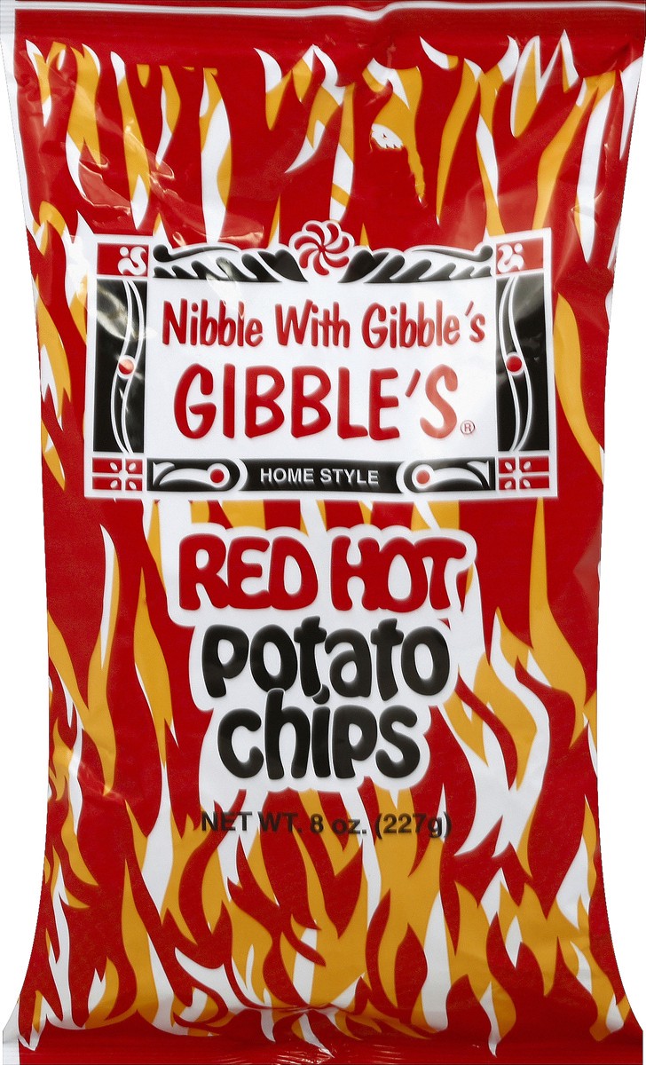 slide 5 of 5, Utz Nibble With Gibble's Red Hot Potato Chips, 8 oz