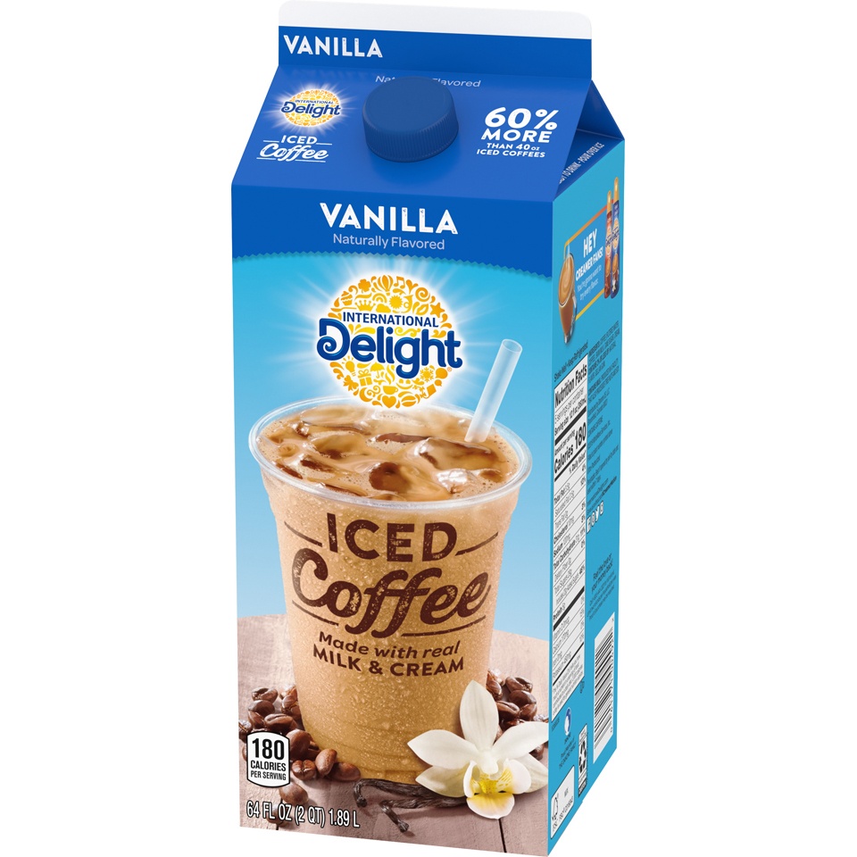 slide 3 of 8, International Delight Vanilla Iced Coffee, 64 fl oz