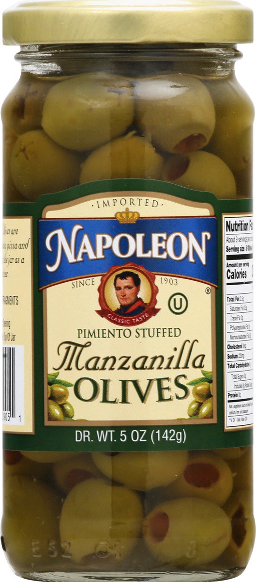 slide 6 of 9, Napoleon Manzanilla Pimiento Stuffed Olives 5 oz, 5 oz