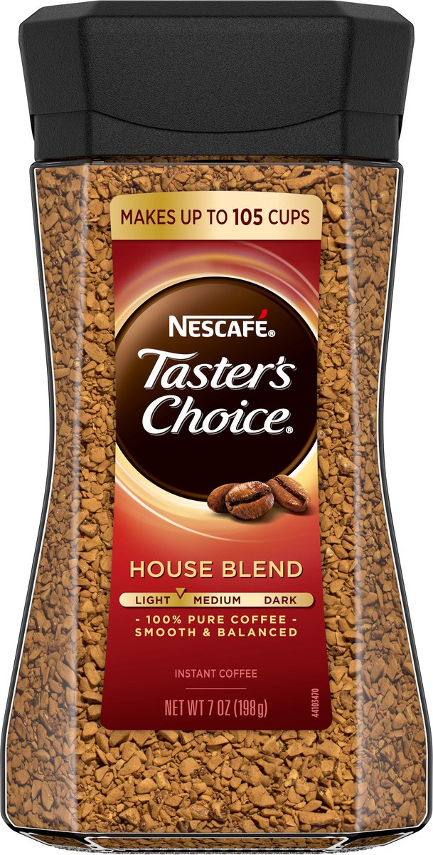 slide 9 of 9, Nescafé Taster's Choice, House Blend Light Medium Roast Instant Coffee- 7 oz, 7 oz