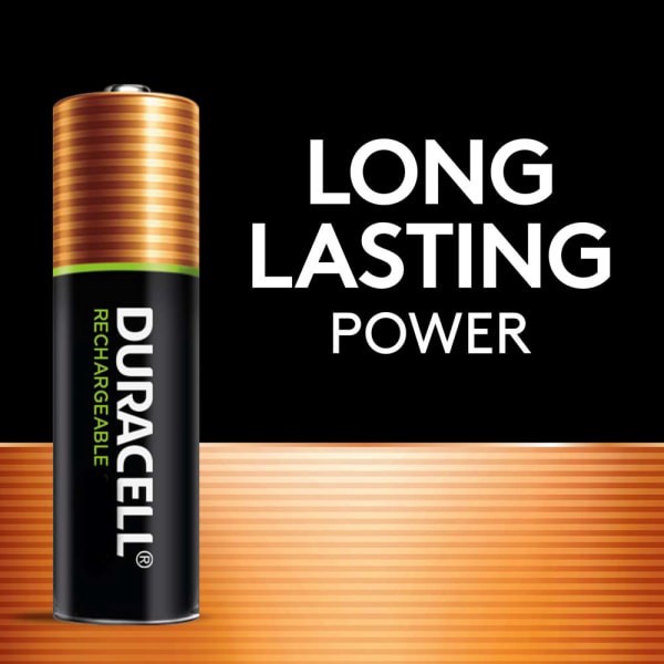 slide 4 of 6, Duracell Rechargeable AA NiMH Batteries, 4/Pack, 4 ct