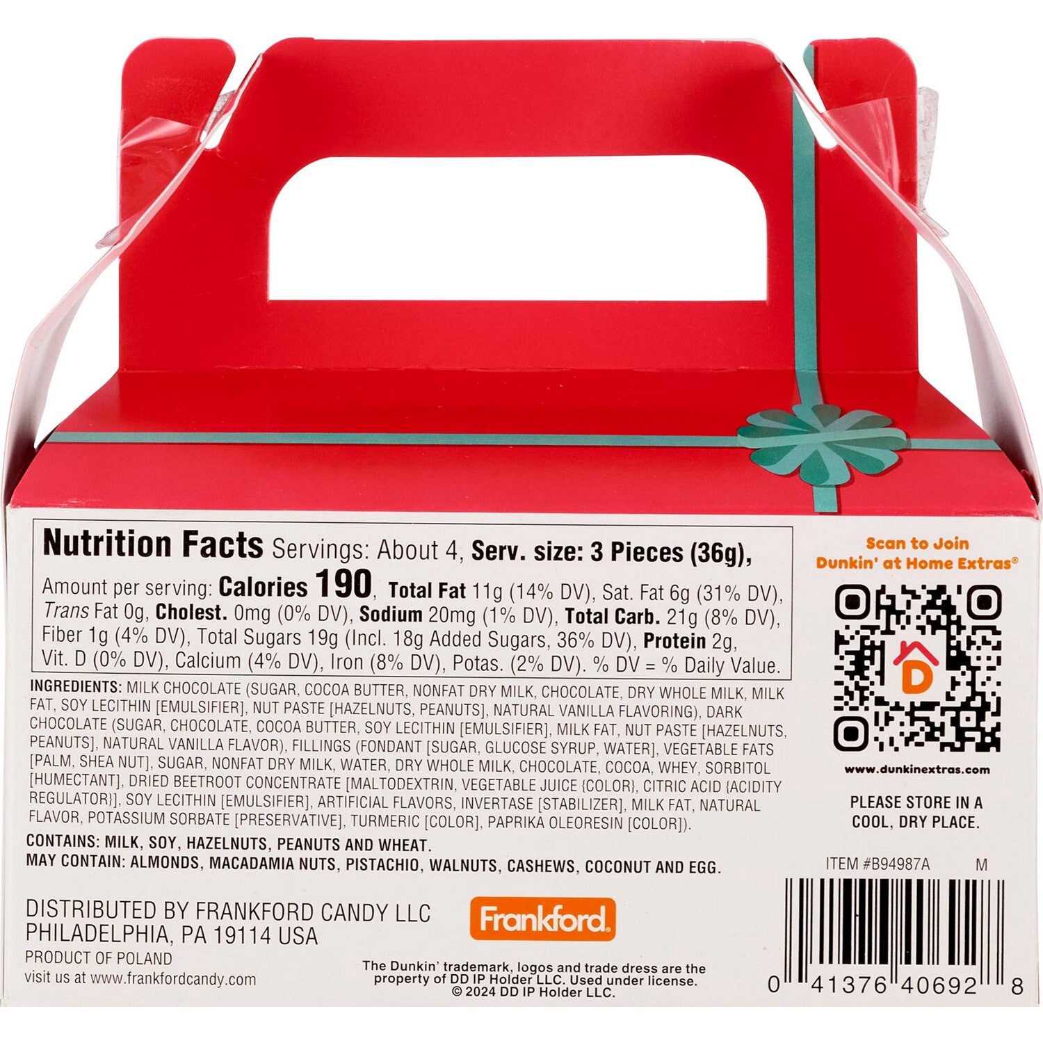 slide 2 of 3, Dunkin'' Dunkin', Box O' Chocolates, 5 Oz, 5 oz