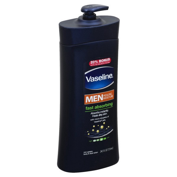 slide 1 of 1, Vaseline, Body & Face Lotion, Non-Greasy, Fast Absorbing, 20.3 oz