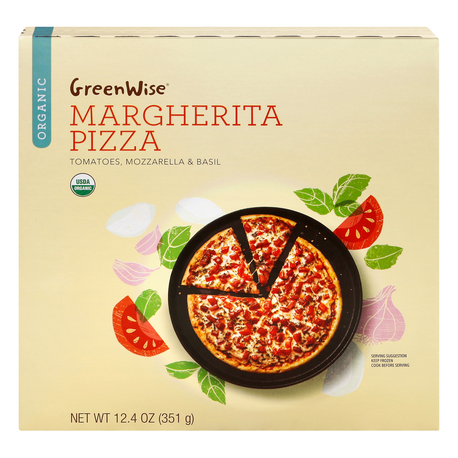 slide 1 of 1, GreenWise Organic Margherita Pizza, 12.4 oz