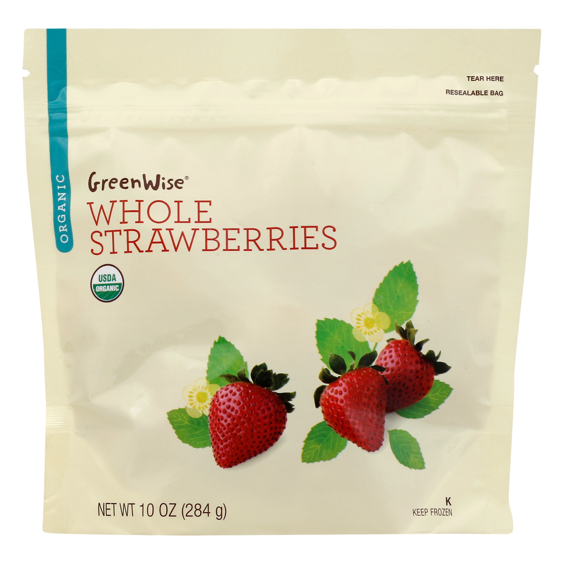 slide 1 of 1, GreenWise Organic Whole Strawberries, 12 oz