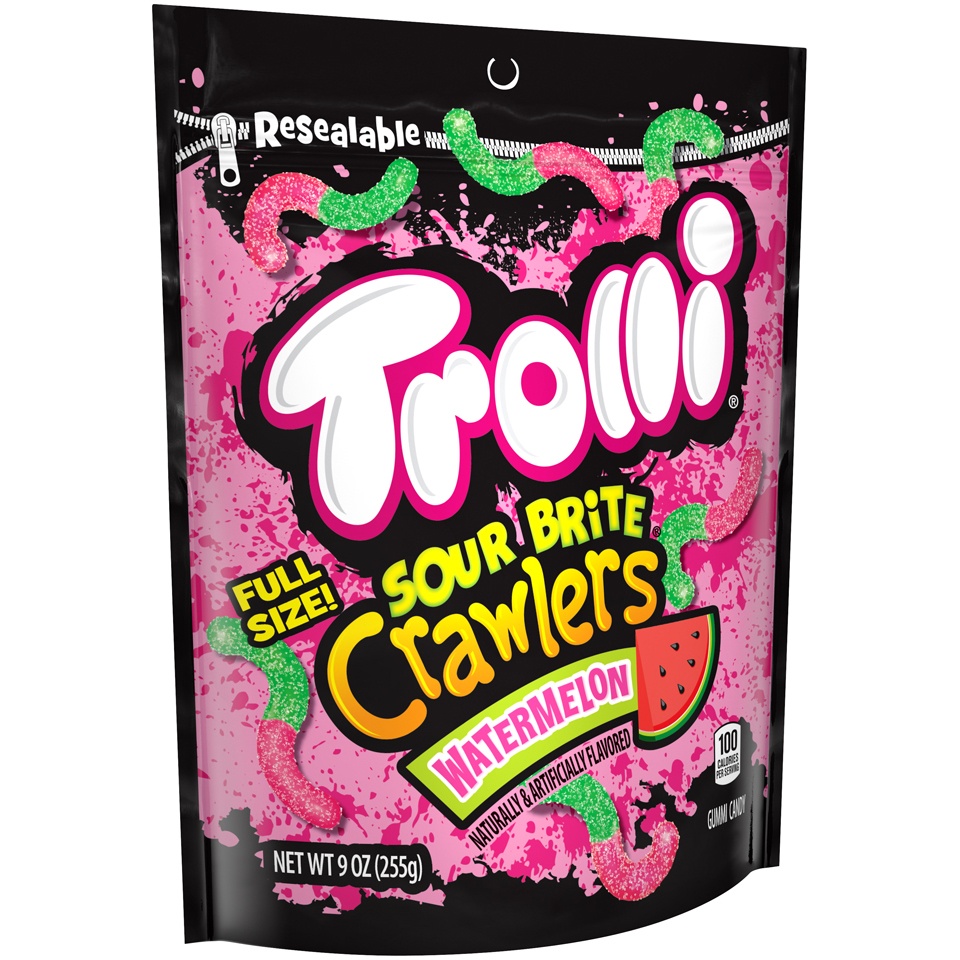 slide 3 of 8, Trolli Sour Brite Crawlers Watermelon Gummi Candy, 9 oz