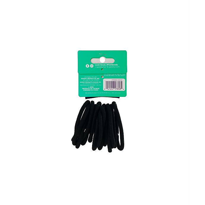 slide 2 of 2, Goody Total Texture Super Stretch Black Elastic Ties, 15 ct