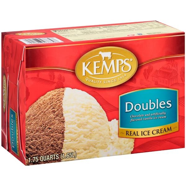 slide 1 of 1, Kemps Doubles Real Ice Cream, 1.75 qt