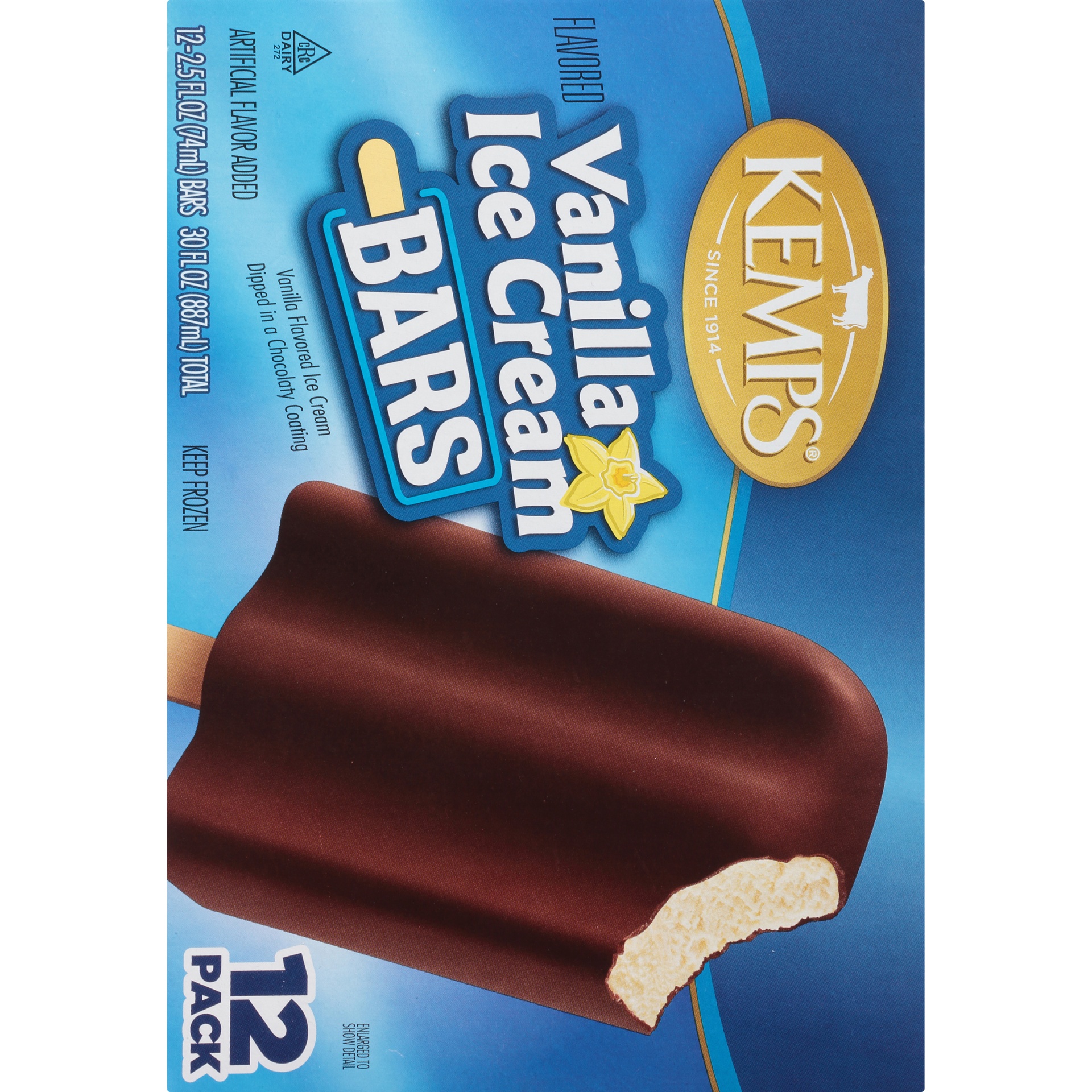 slide 5 of 8, Kemps Vanilla Ice Cream Bars - 12pk, 12 ct