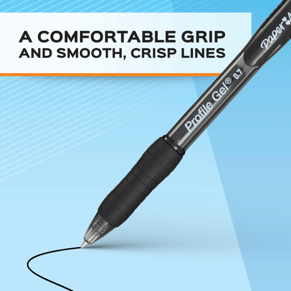 slide 3 of 6, Paper Mate Profile Retractable Gel Pens, Medium Point, Red Barrel, Red Ink, Pack Of 4 Pens, 4 ct