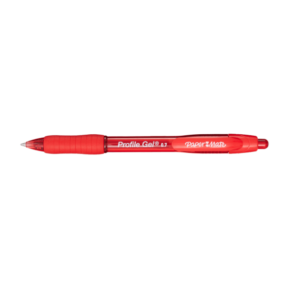 slide 2 of 6, Paper Mate Profile Retractable Gel Pens, Medium Point, Red Barrel, Red Ink, Pack Of 4 Pens, 4 ct