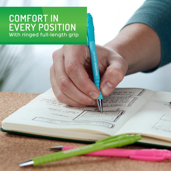 slide 6 of 6, Paper Mate 4pk Ballpoint Pens Black Ink Flexgrip Ultra, 4 ct