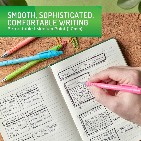 slide 3 of 6, Paper Mate 4pk Ballpoint Pens Black Ink Flexgrip Ultra, 4 ct