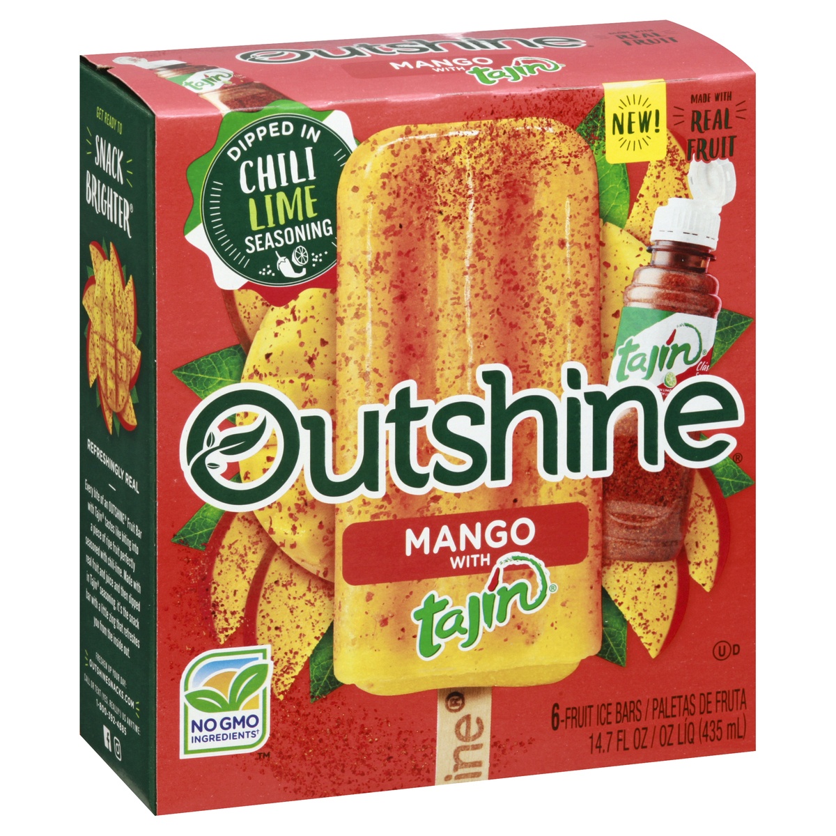 Outshine Mango Frozen Fruit Bars With Tajin 6 ct Shipt