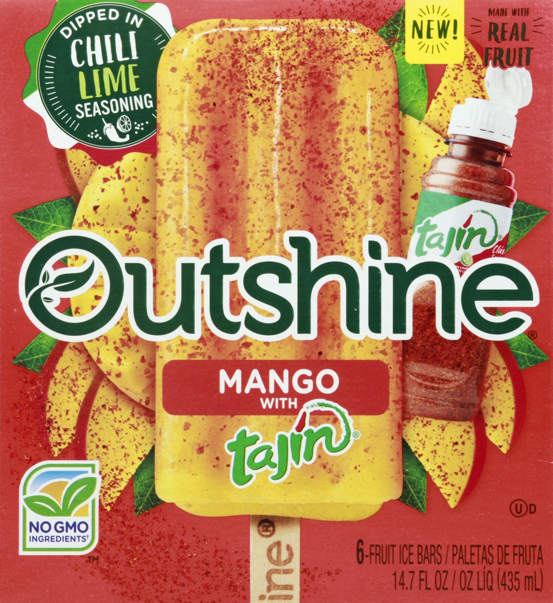 Outshine Mango Frozen Fruit Bars With Tajin 6 Ct Shipt