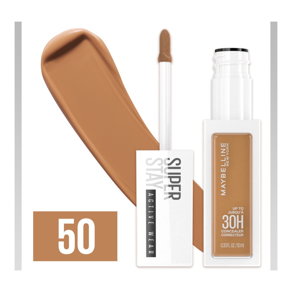 slide 5 of 5, Super Stay Active Wear Liquid Concealer, Up to 30hr Wear - 50 - 0.33 fl oz, 0.33 fl oz
