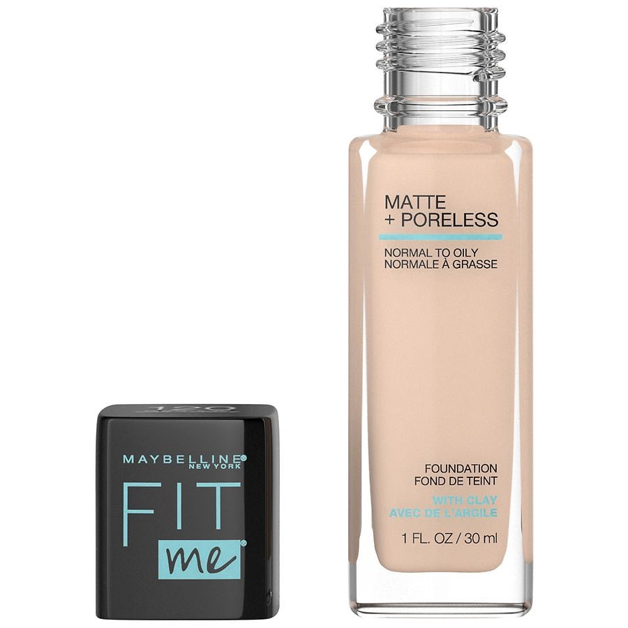 slide 5 of 5, Maybelline Fit Me Matte + Poreless Oil Free Liquid Foundation - 1 fl oz - 120 Classic Ivory - 1 fl oz, 1 fl oz