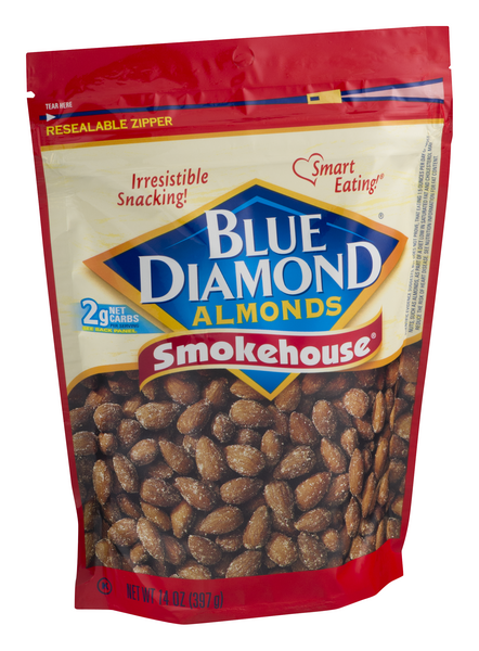 slide 1 of 1, Blue Diamond Almonds Smokehouse, 14 oz