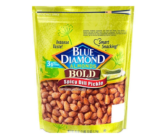 slide 1 of 1, Blue Diamond Bold Spicy Dill Pickle Almonds, 45 Oz., 1 ct