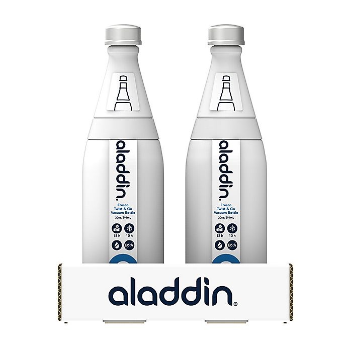slide 3 of 3, Aladdin Fresco Twist & Go Vacuum Insulated Bottle - White, 20 oz