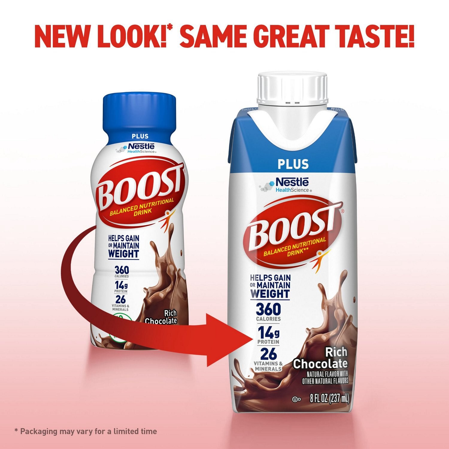 slide 3 of 6, Boost Plus Nutritional Drink, Rich Chocolate- 12 oz, 12 oz