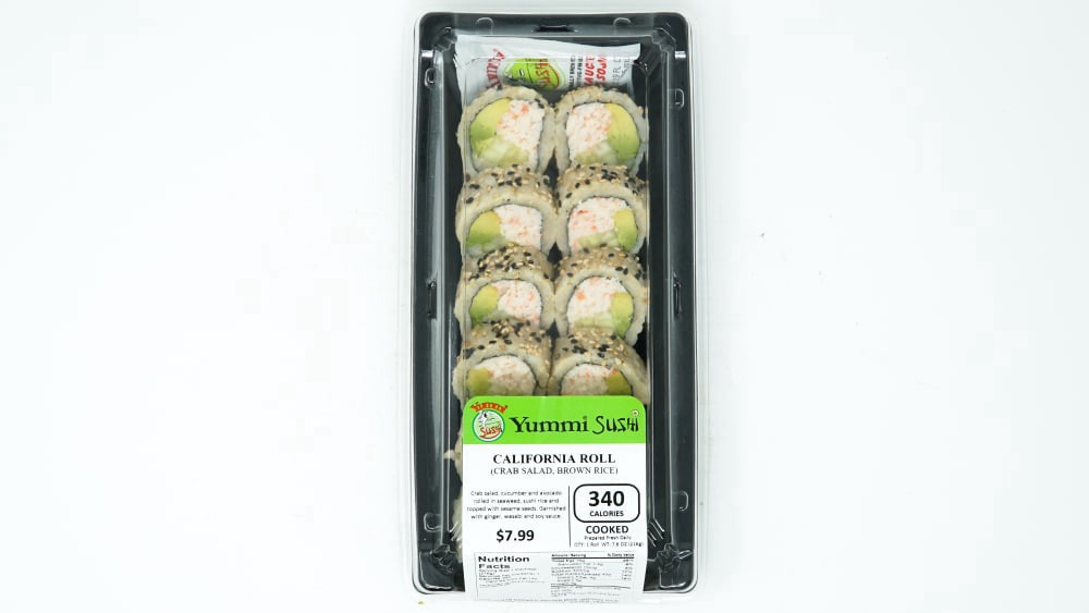 slide 1 of 2, Yummi Sushi Crab Salad Brown Rice California Roll - 7.6 OZ, 7.6 oz
