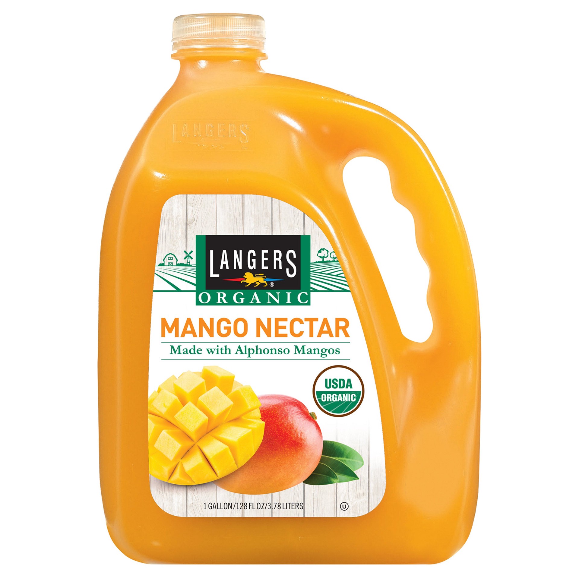 slide 1 of 1, Langers Juice Alphonso Mango Nectar, 128 fl oz, 