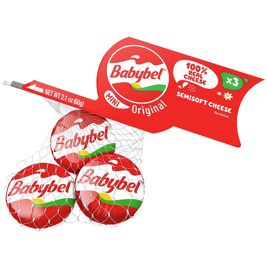 slide 3 of 5, Babybel Mini Babybel Original Snack Cheese, 3 Pack (2.1 oz), 2.1 oz