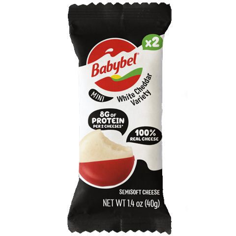 slide 1 of 1, Mini Babybel White Cheddar, 1 ct
