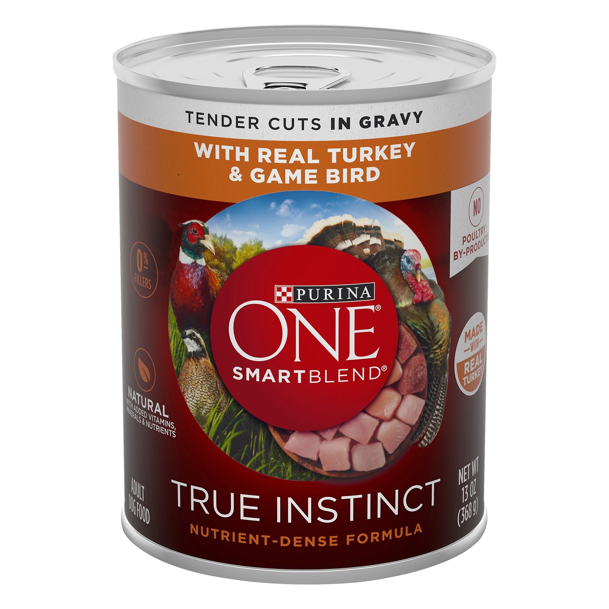 slide 1 of 7, Purina One True Instinct Dog Food Bird Tender Cuts, 13 oz