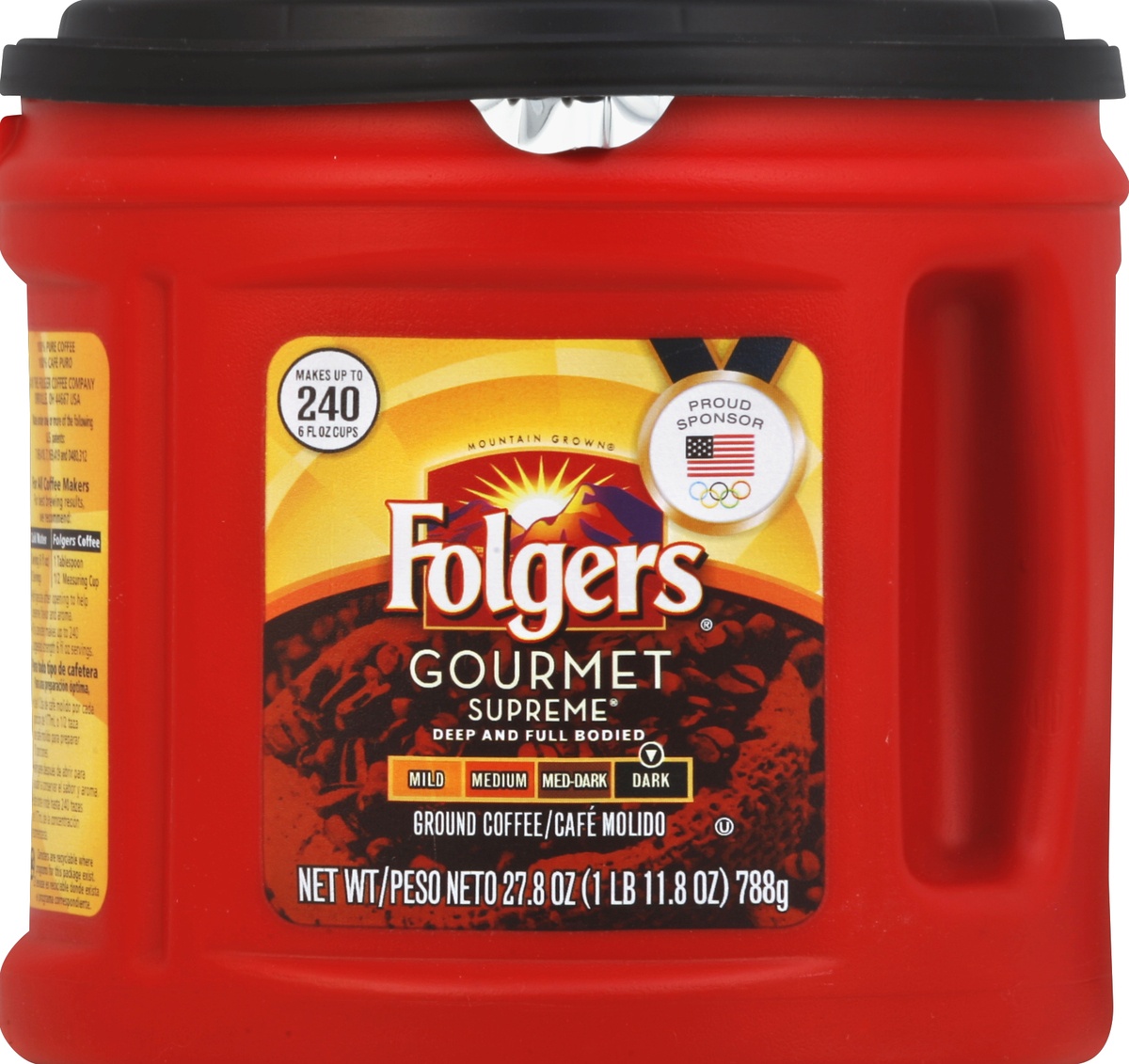 slide 2 of 3, Folgers Supreme Dark Gourmet Ground Coffee, 24.2 oz