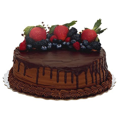 slide 1 of 1, Bakery Cake 10 Inch 2 Layer Chocolate Raspberry - Each, 1 ct