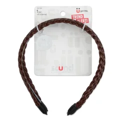 Scunci Real Style Braided Headband Faux Leather