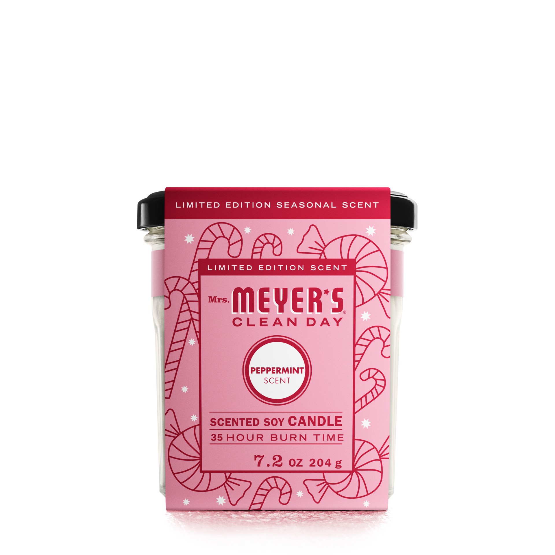 slide 1 of 9, Mrs. Meyer's Clean Day Scented Soy Candle, Peppermint Scent, 7.2 oz