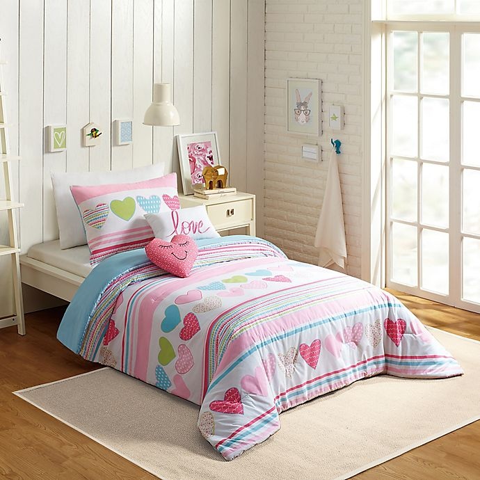 slide 2 of 5, Urban Playground Daphne Full/Queen Comforter Set - Pink, 5 ct