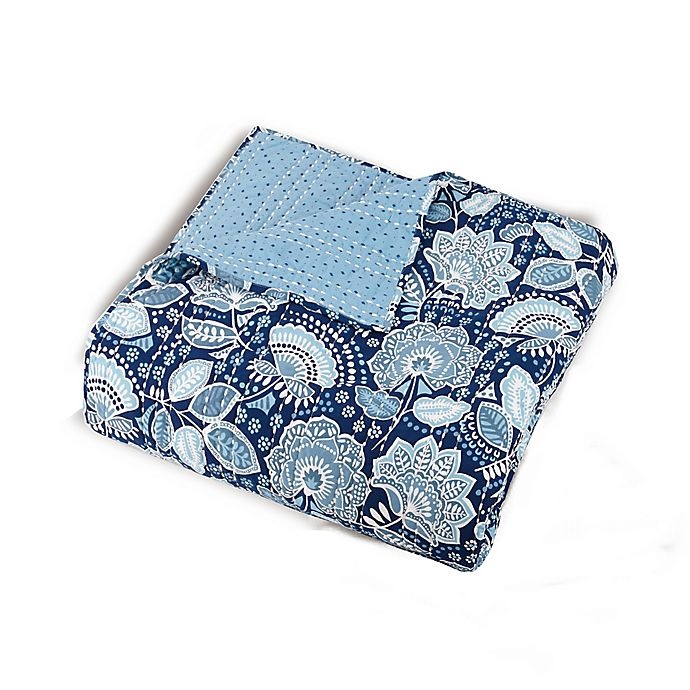 slide 2 of 4, Vera Bradley Traveler Floral Twin Quilt - Blue, 1 ct