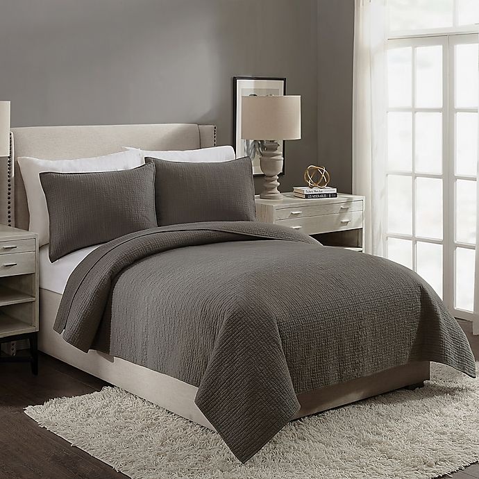 slide 2 of 3, Ayesha Curry Labyrinth King Pillow Sham - Grey, 1 ct