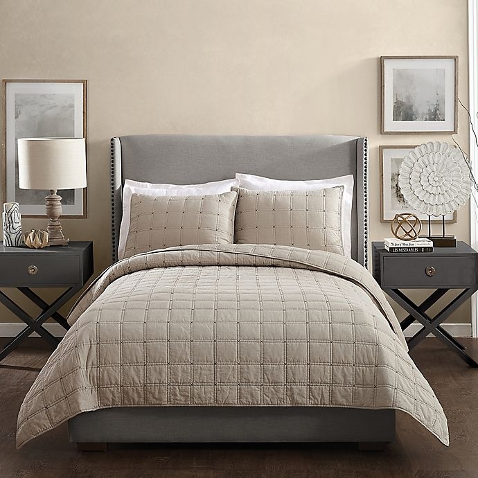 slide 2 of 2, Ayesha Curry Hayden Standard Pillow Sham - Taupe, 1 ct