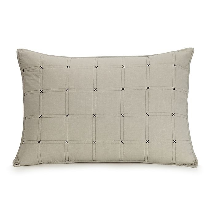 slide 1 of 2, Ayesha Curry Hayden Standard Pillow Sham - Taupe, 1 ct