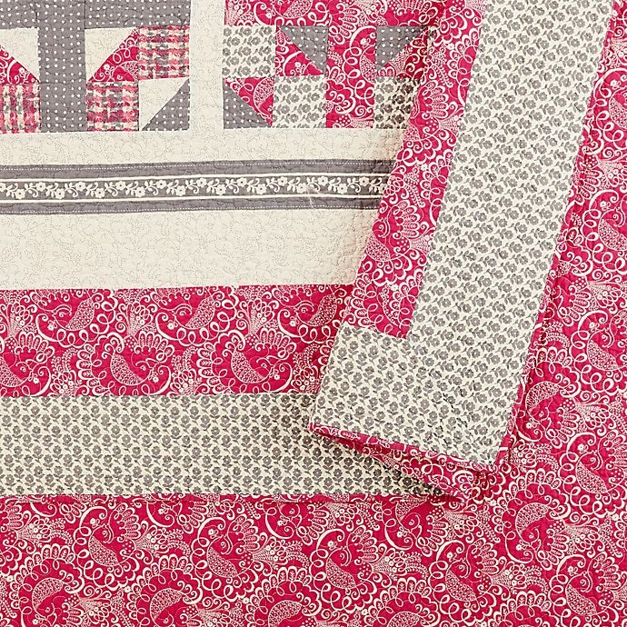 slide 4 of 4, Vera Bradley Twirly Birds Quilt Set - Pink, 3 ct