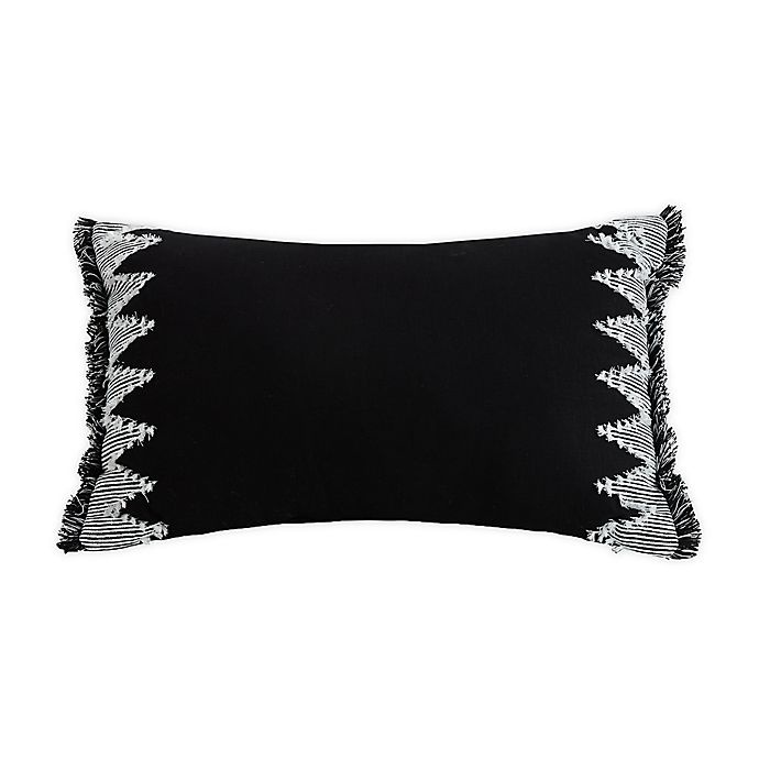 slide 1 of 2, Ayesha Curry Slate Stripe Oblong Throw Pillow - Black, 1 ct